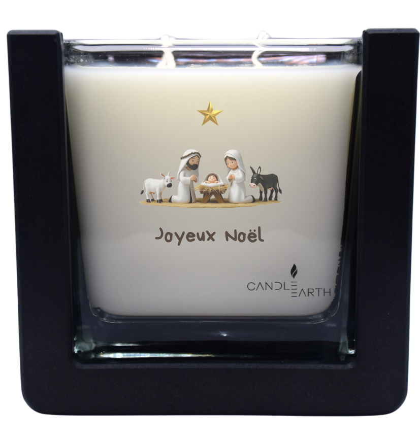 Bougie "Joyeux Noël et/ou Bonne Année à personnaliser