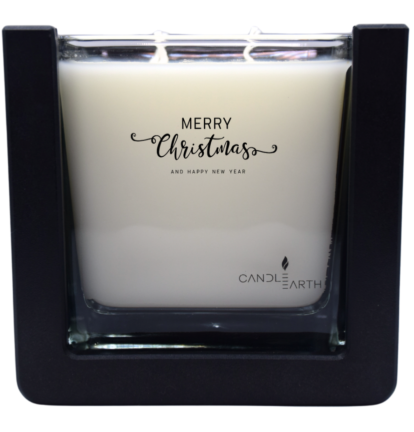 Bougie "Joyeux Noël et/ou Bonne Année à personnaliser