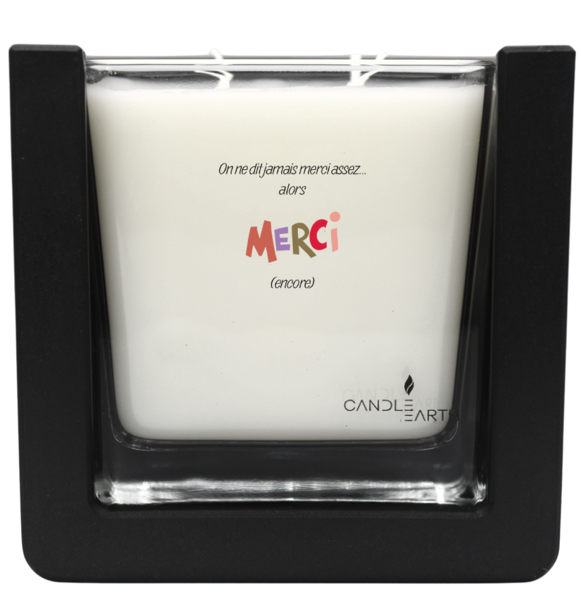 Bougie "Merci" à personnaliser