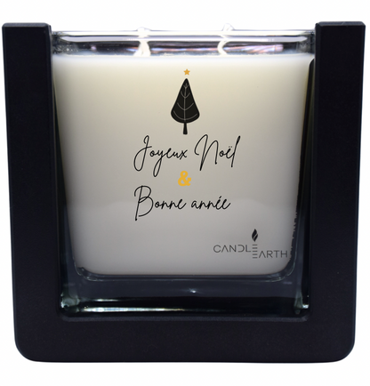 Bougie "Joyeux Noël et/ou Bonne Année à personnaliser