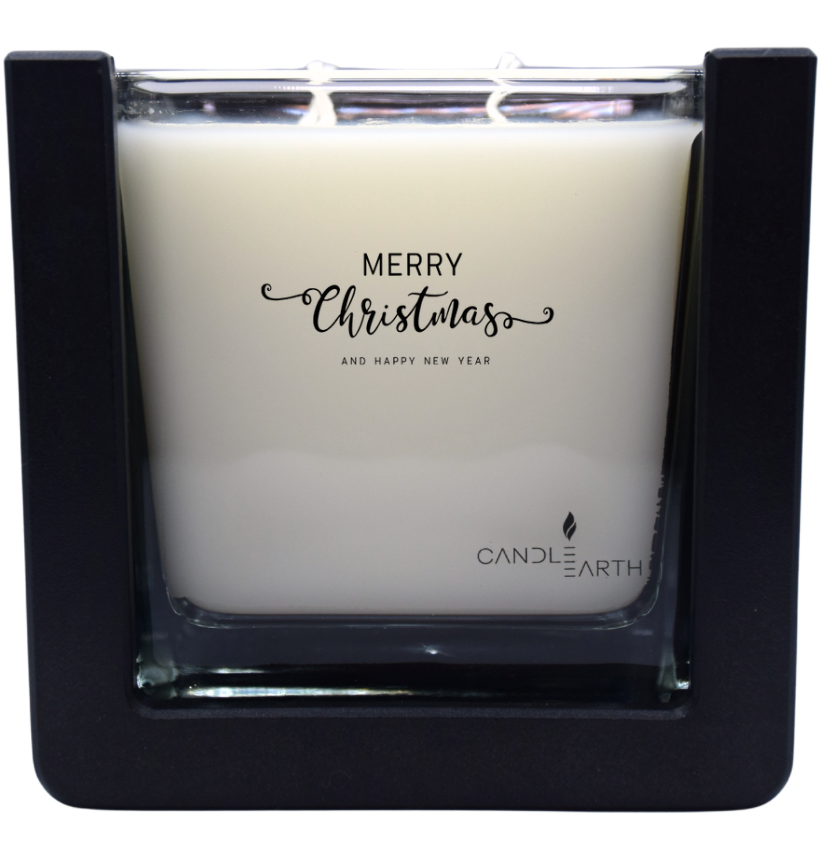 Bougie "Joyeux Noël et/ou Bonne Année à personnaliser