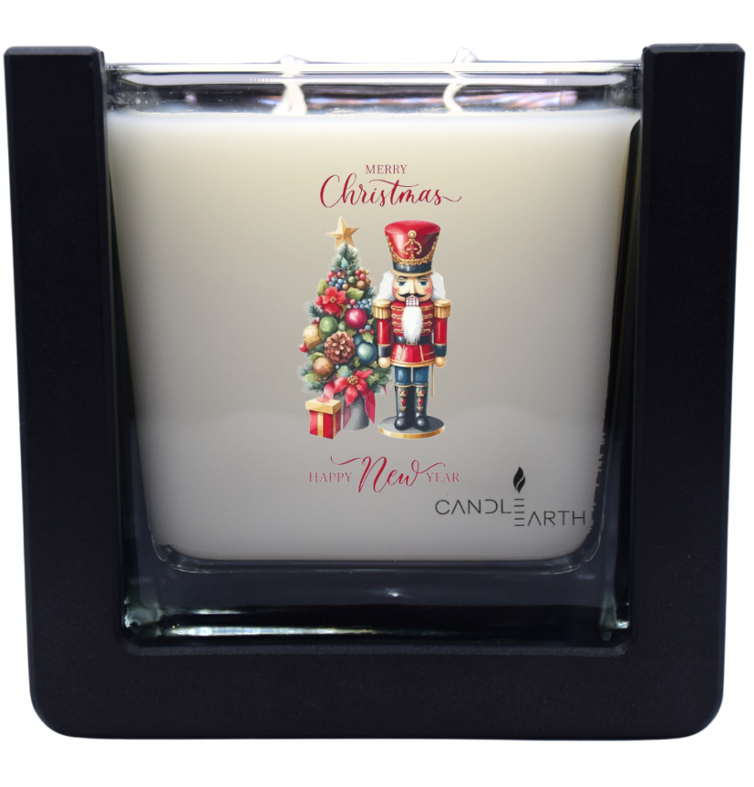 Bougie "Joyeux Noël et/ou Bonne Année à personnaliser