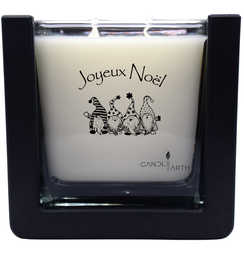 Bougie "Joyeux Noël et/ou Bonne Année à personnaliser