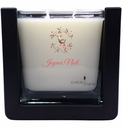 Bougie "Joyeux Noël et/ou Bonne Année à personnaliser
